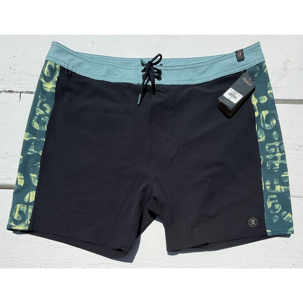 ROARK - Passage Panel Batik 17" Board Shorts Swim Trunks‎ -Size 40 - NWT